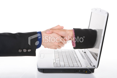Online agreement Royalty Free Stock Photo